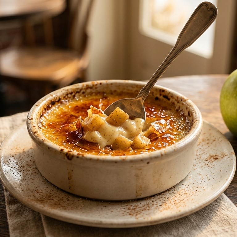 Crème brûlée met appel en kaneel recept