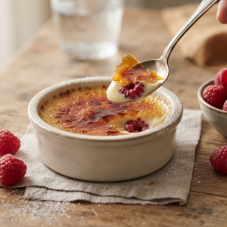 Crème brûlée met frambozen recept
