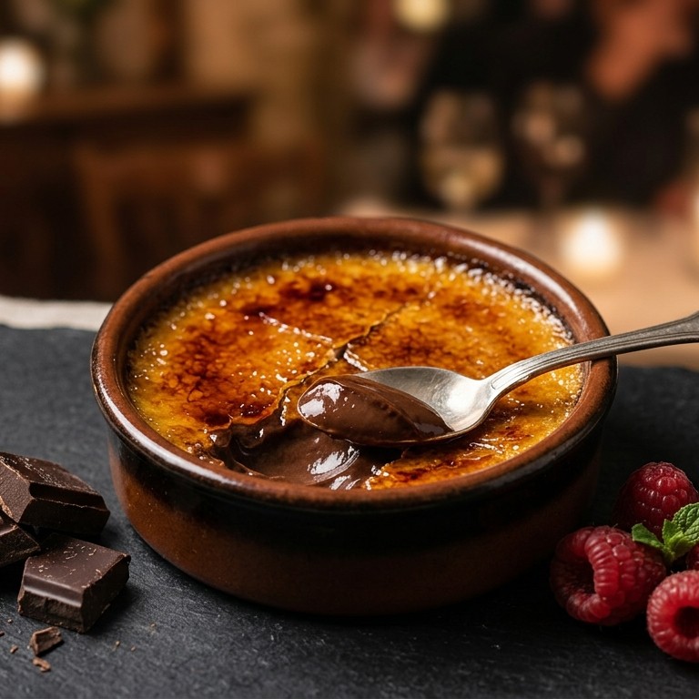 Crème brûlée met pure chocolade recept