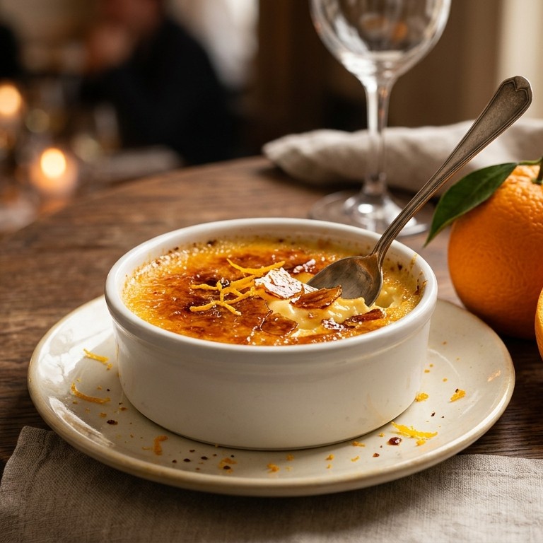 Créme brûlée met sinaasappel recept