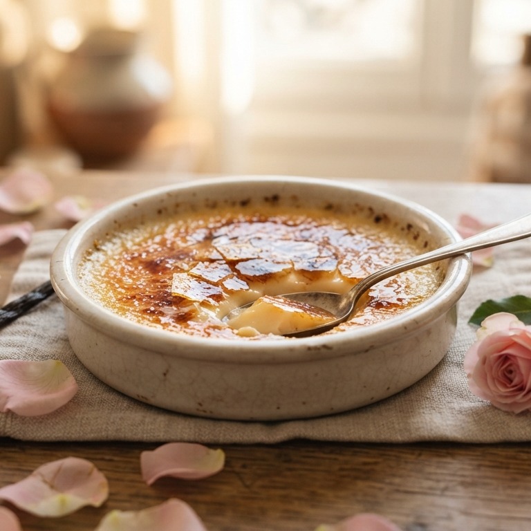 Crème Brullee van Rozen blaadjes recept