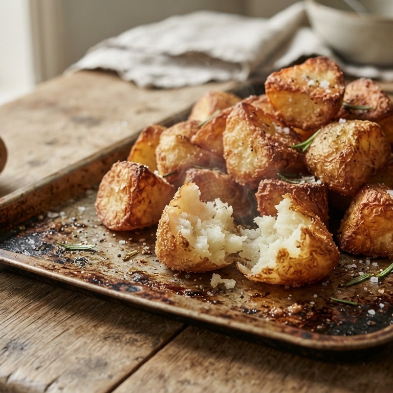 Crispy aardappels met zeezout uit de oven recept
