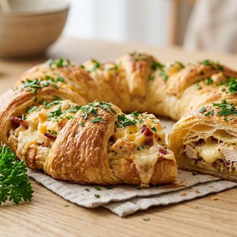 Croissantring chicken club recept