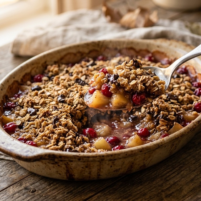Crumble van peren met cranberry's recept