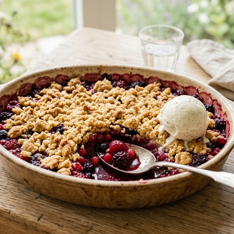 Crumble van zomervruchten recept