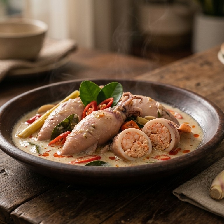 Cumi berisi dengan udang (gevulde inktvis) recept