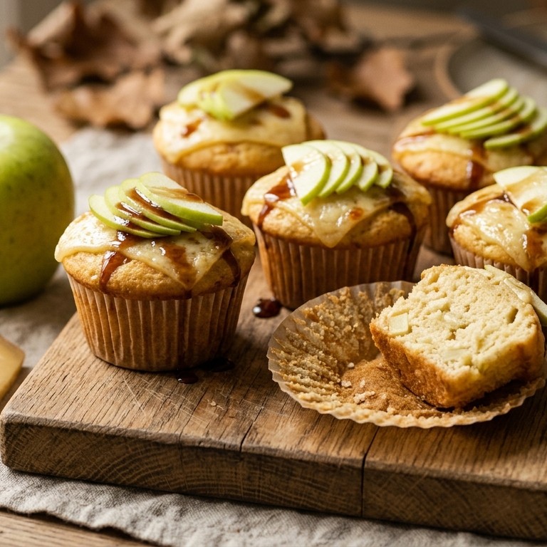 Cupcake met kaas,appel en stroop recept