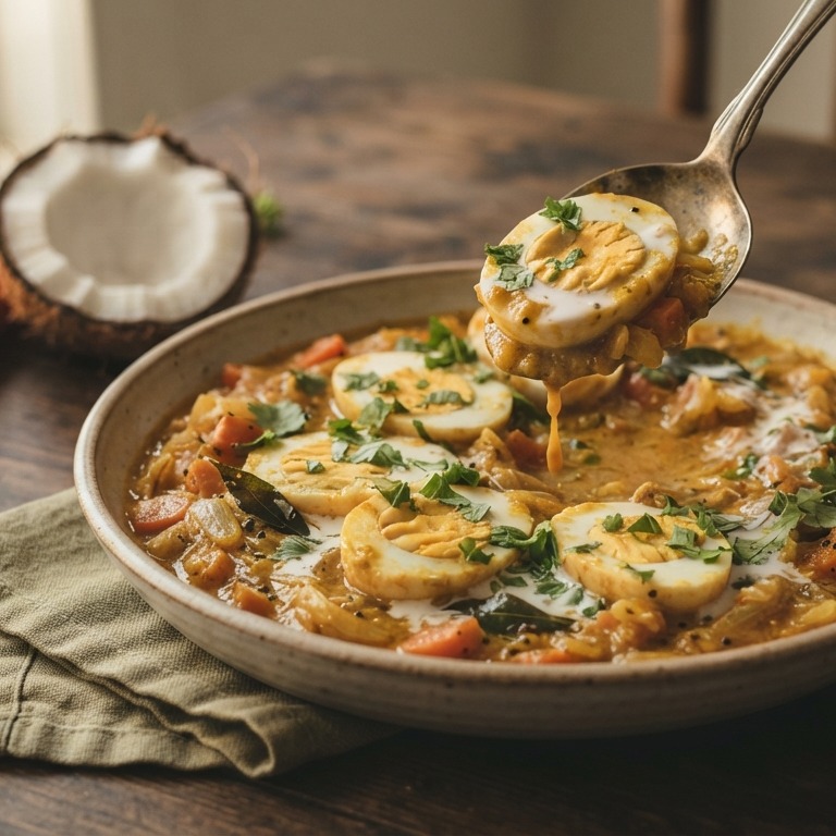 Curry eieren recept