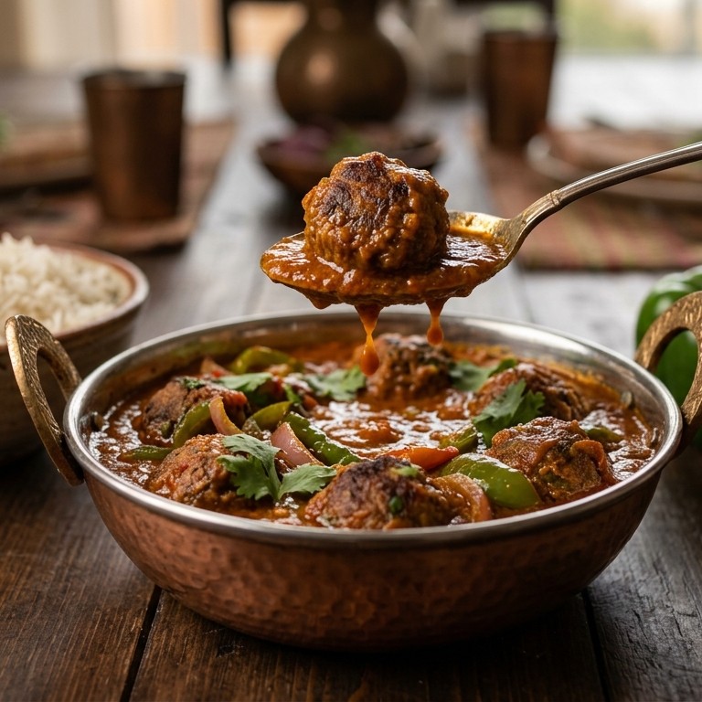 Curry met gehaktballetjes recept