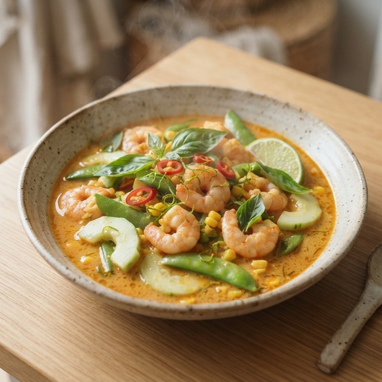 Curry van garnalen en komkommer recept