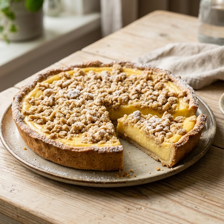 Custard kruimelvlaai recept