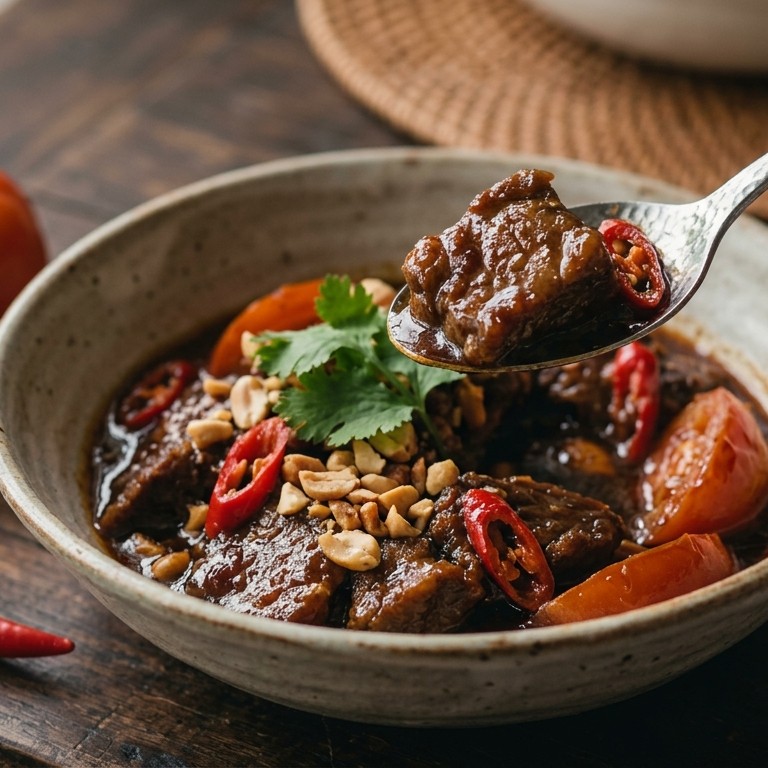 Daging Malakka (rundvlees met pinda's) recept