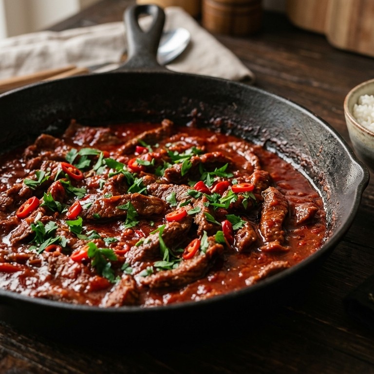 Daging masak merah (rood gekookt rundvlees) recept