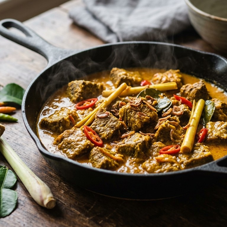 Daging Rujak (Gesmoorde, gekruide runderblokjes met gember) recept