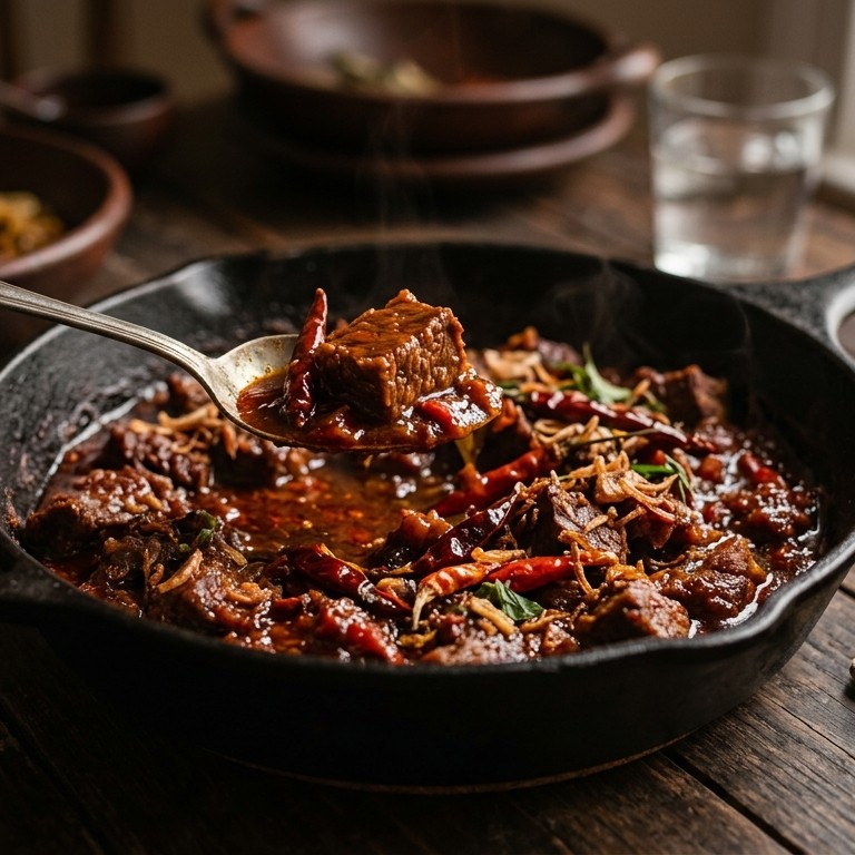 Daging satan (pittig gekruide stoofschotel) recept