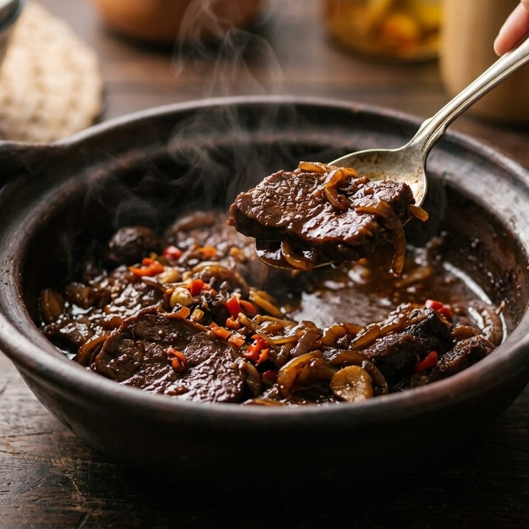 Daging smoor (gestoofd rundvlees met een kruidensausje) recept