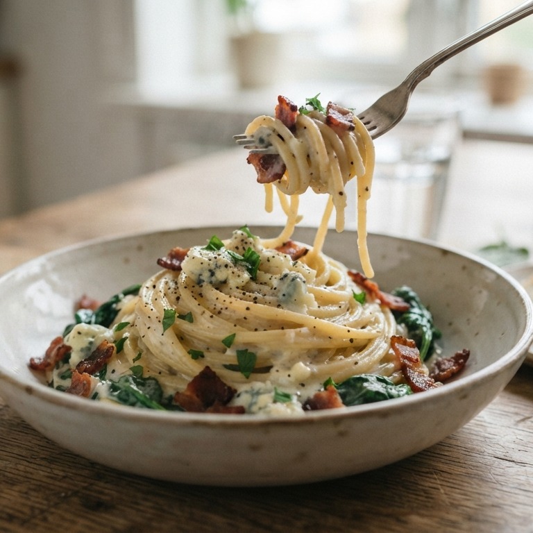 Danish blue pasta recept