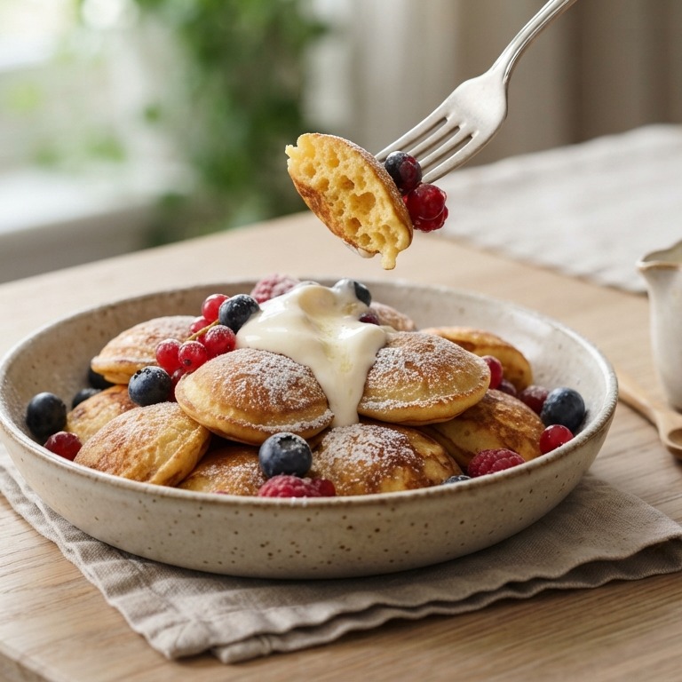 Deegpoffertjes met bosvruchten recept