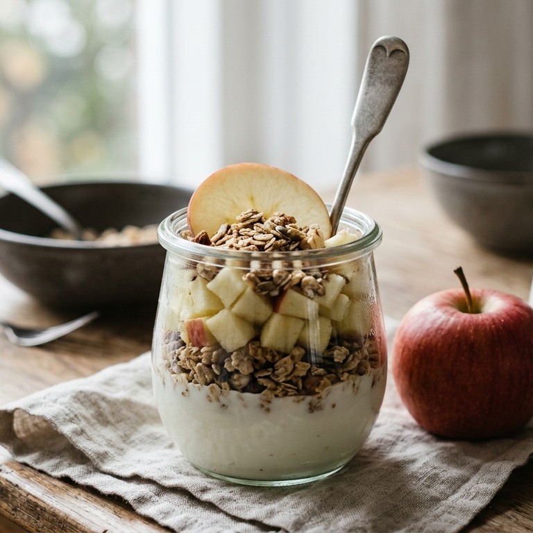 Dieetontbijt appel-muesli recept
