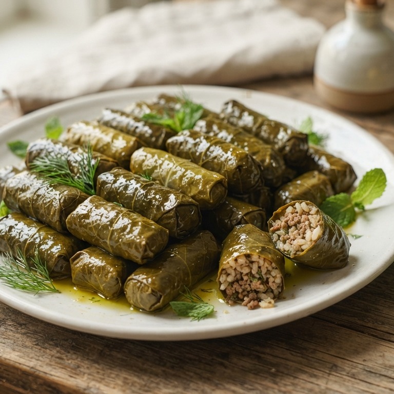 Dolmadakia (gevulde wijnbladeren) recept