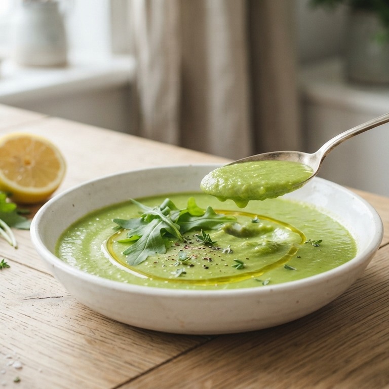 Doperwten rucolasoep recept