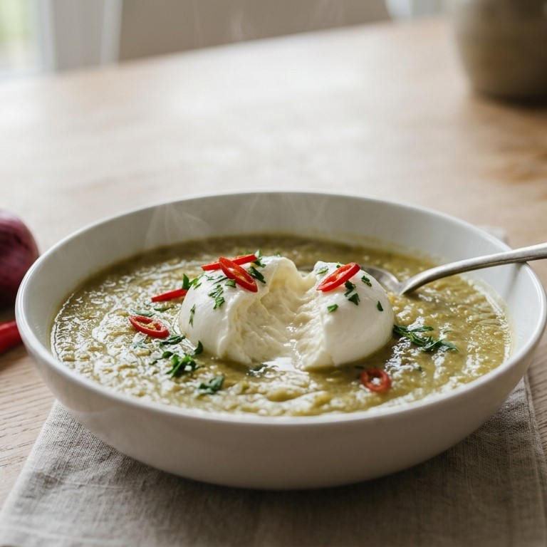 Doperwtensoep met mozzarella recept