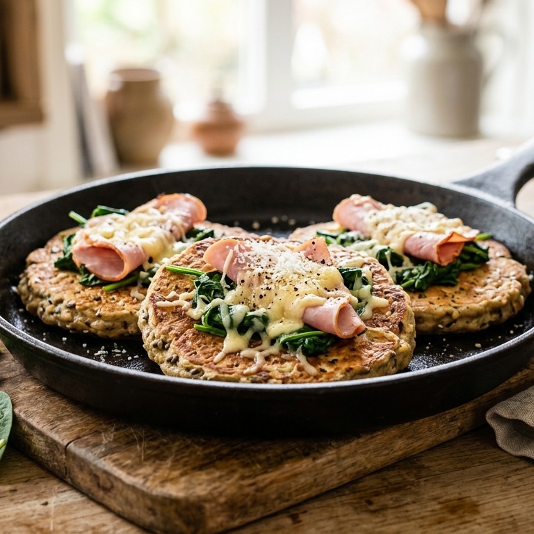 Drie in de pan ham spinazie recept