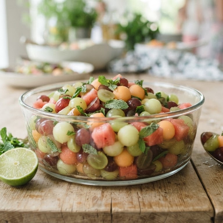 Druiven-meloensalade voor buffet recept