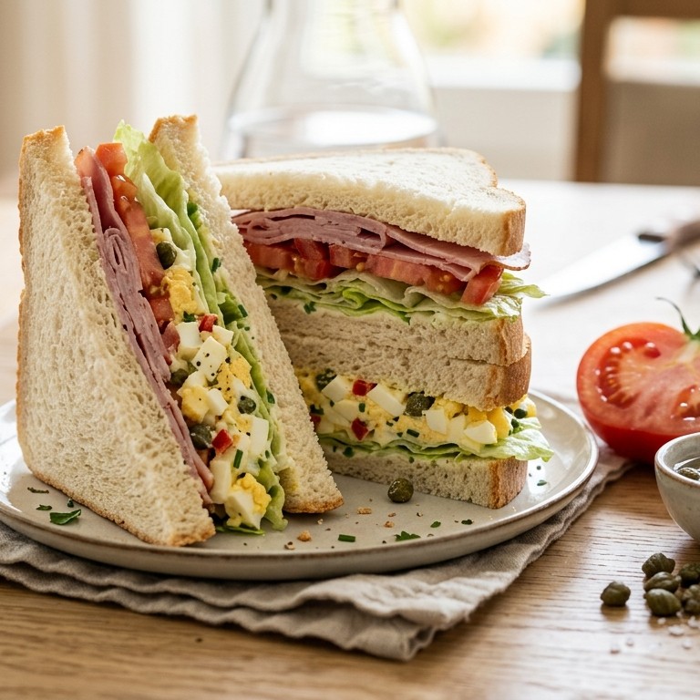 Dubbel gevulde sandwich recept