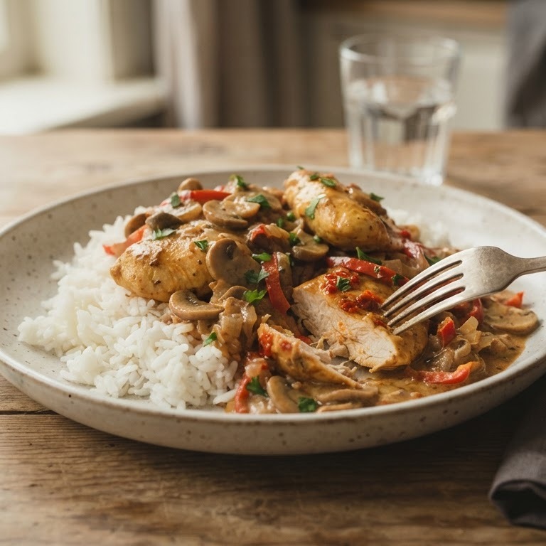 Duivelse kip met rijst recept