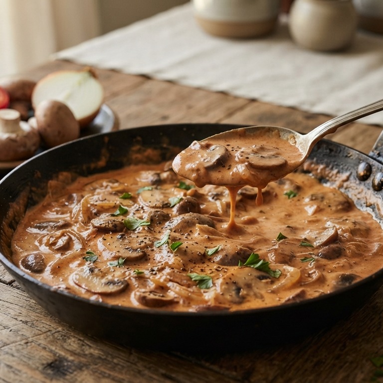 Echte stroganoffsaus recept