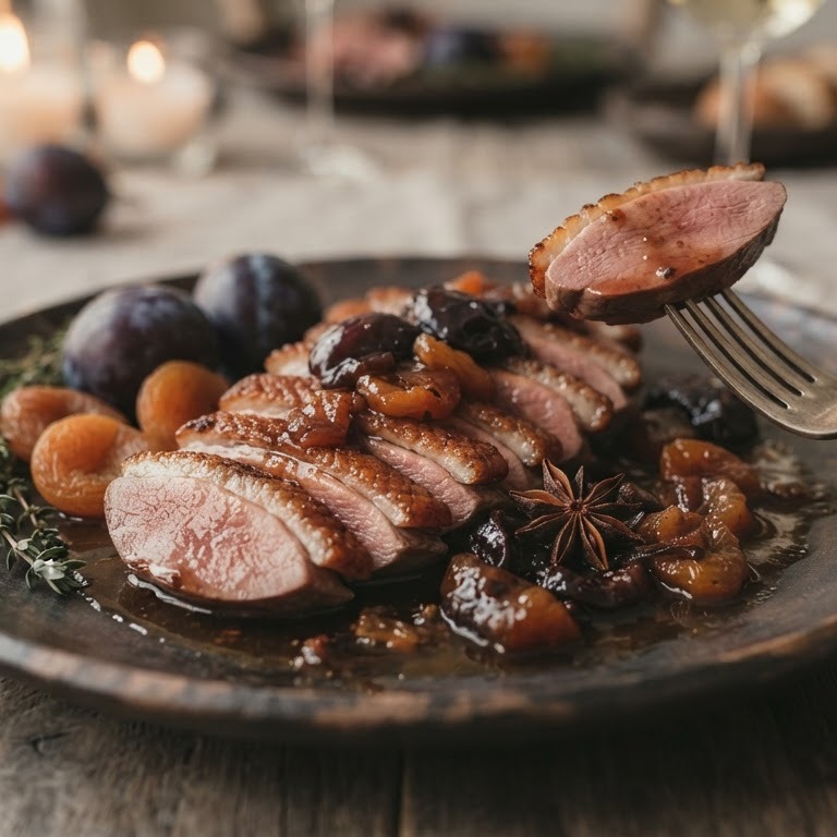 Eendenborst met saus recept