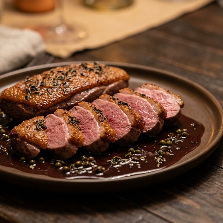 Eendenborstfilet met rode portsaus recept