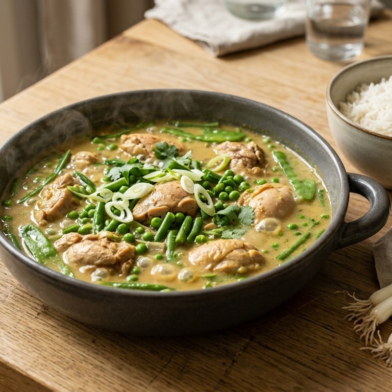 Eenvoudige groentecurry met kip recept