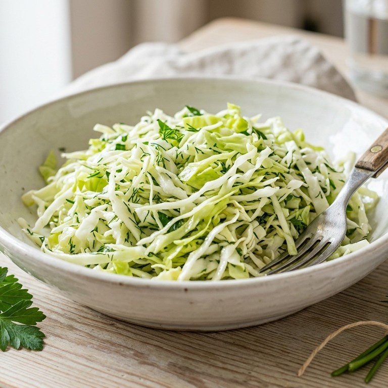 Eenvoudige witte koolsalade recept