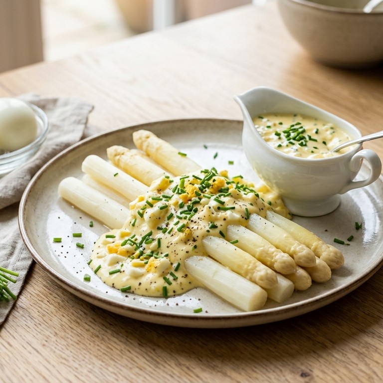 Ei-bieslooksaus recept