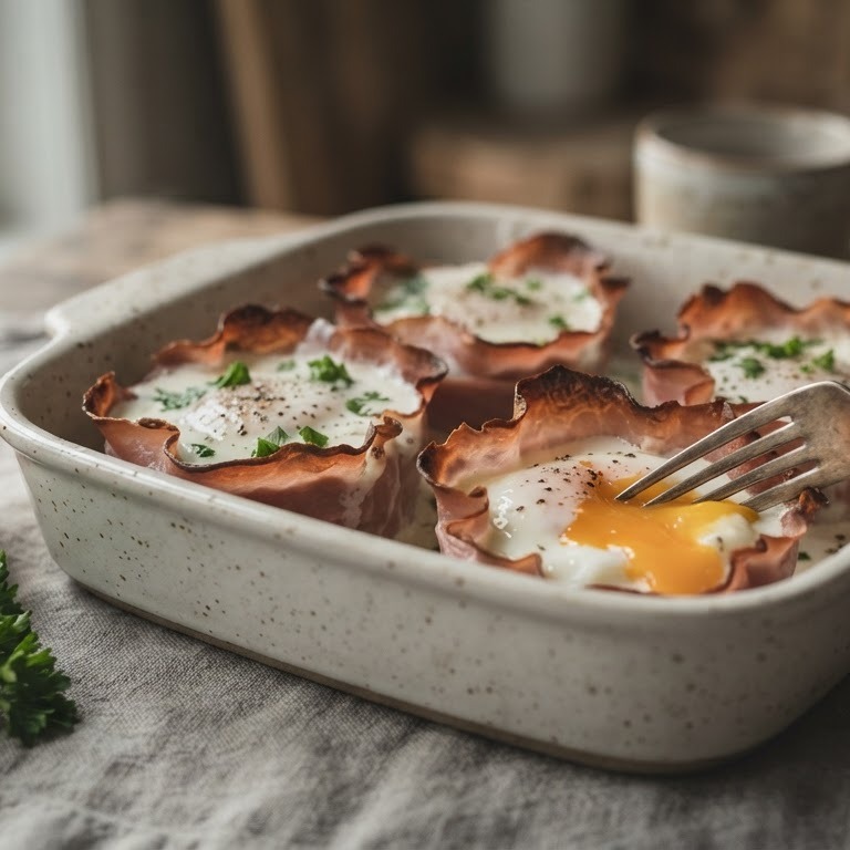 Ei in hambakjes recept