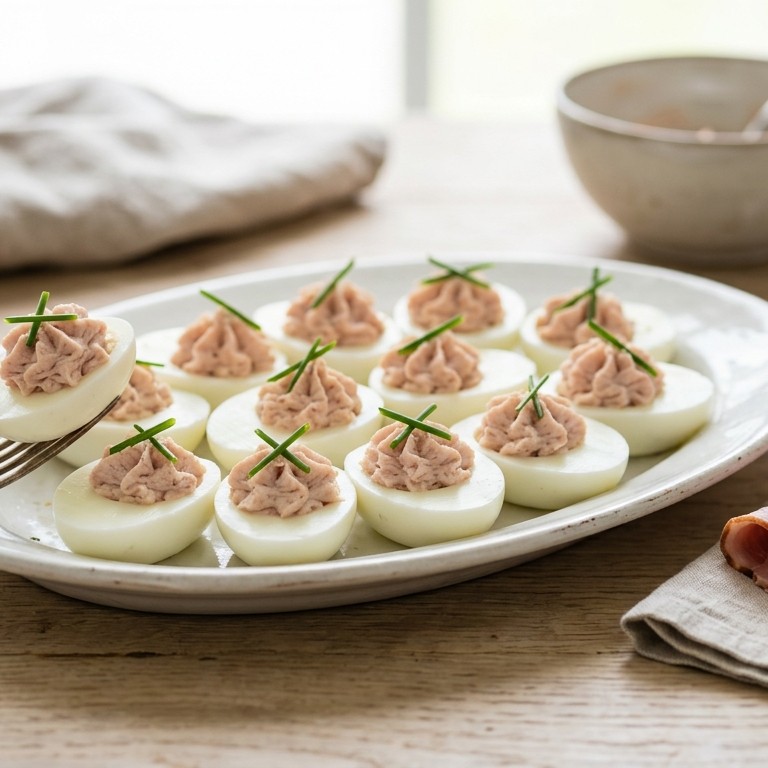 Eieren gevuld met hamcreme recept