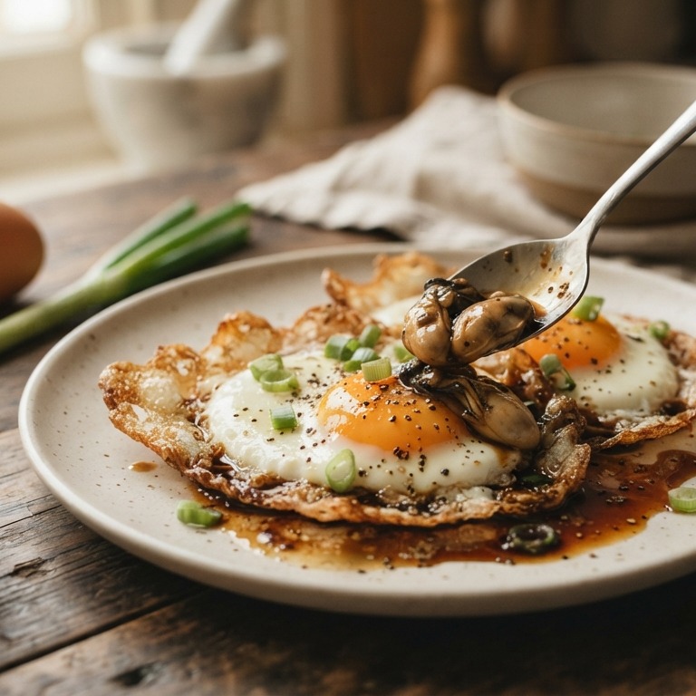 Eieren met oester/ketjapsaus recept