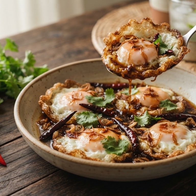Eieren met tamarindesaus recept