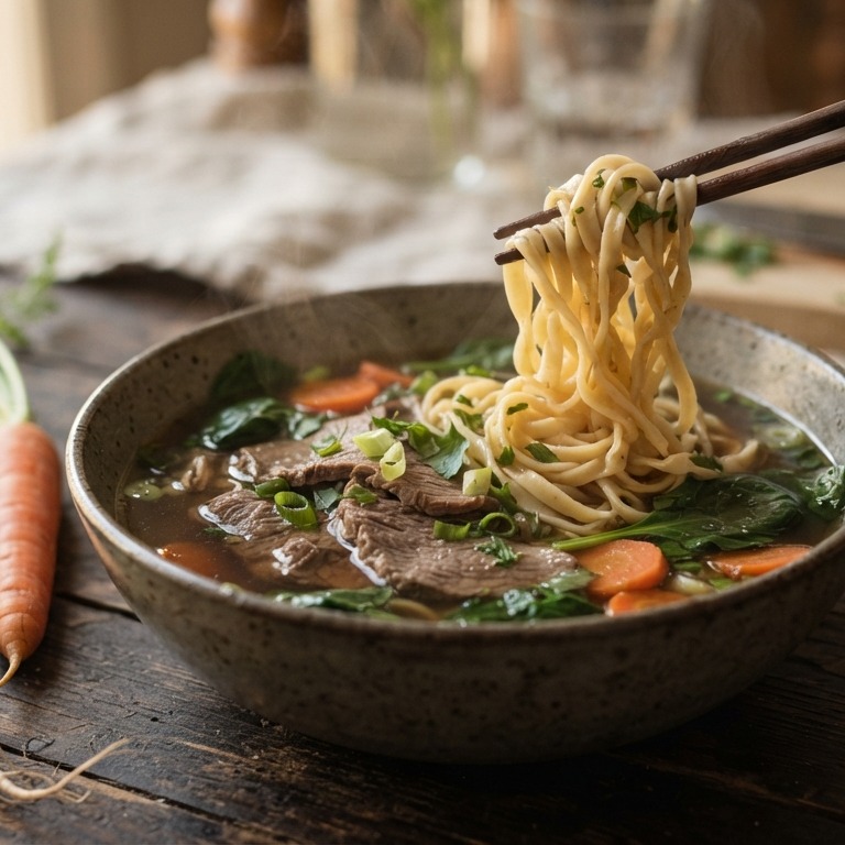 Eiermiesoep met rundvlees recept