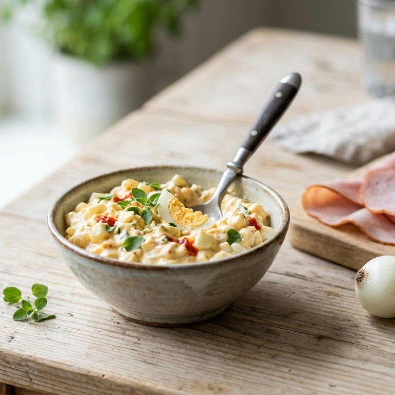Eiersalade met een byte recept
