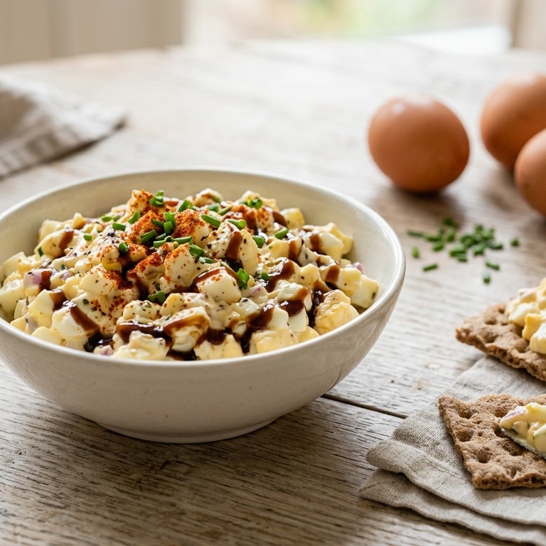 Eiersalade met ketjap recept