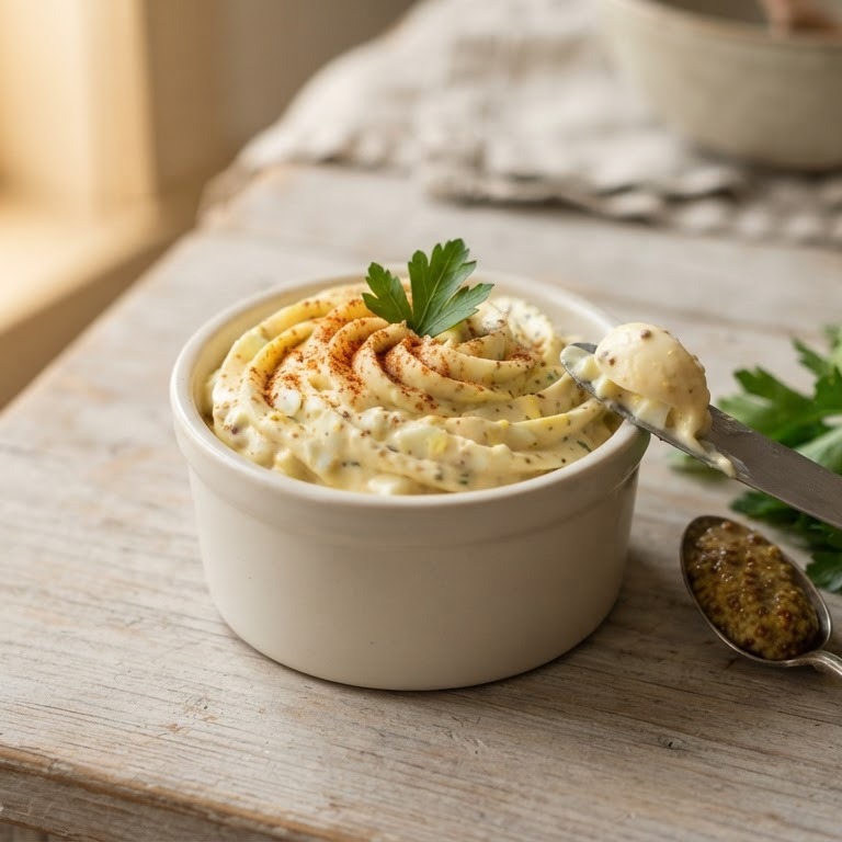 Eiersalade met mosterd recept