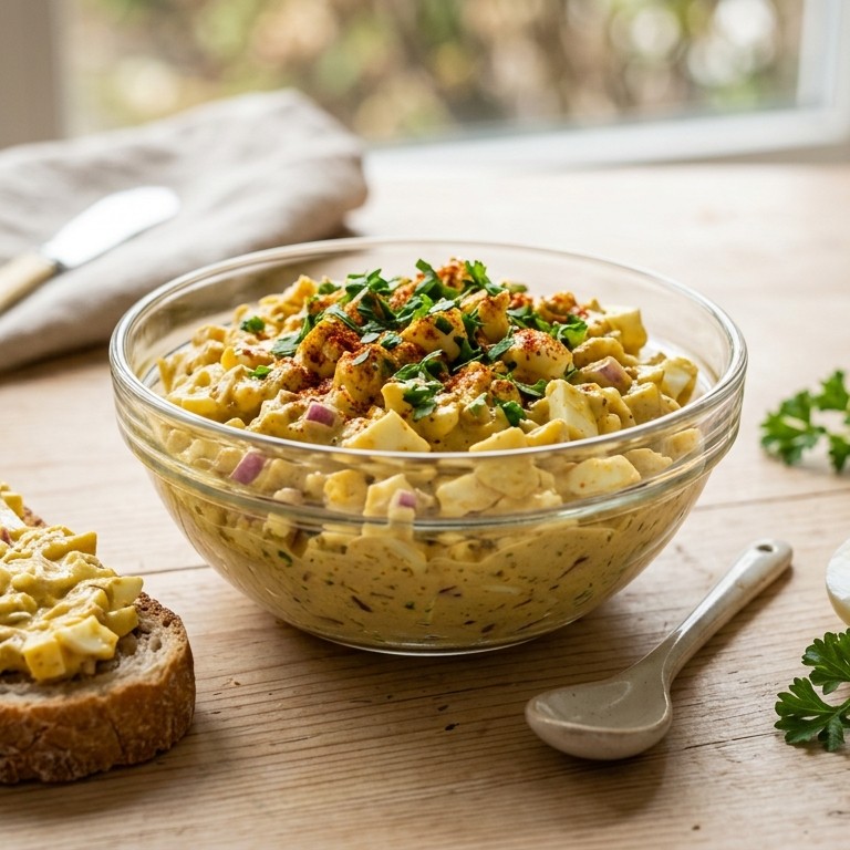 Eiersalade met ui recept