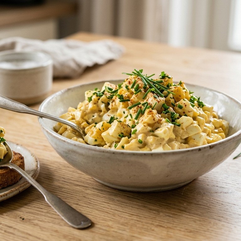 Eiersalade (pittig gekruid) recept