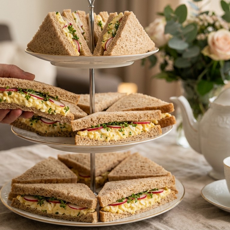 Eiersandwiches met radijs voor de High Tea recept