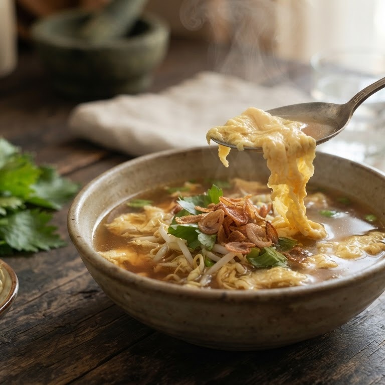 Eiersoep (sop telor) recept
