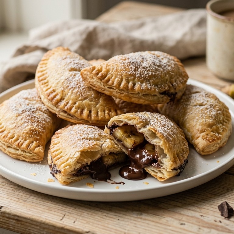 Empanada's met banaan en chocolade recept