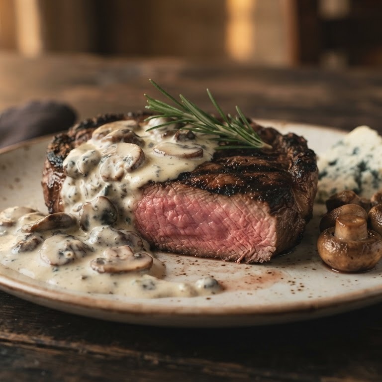 Entrecote met kaassaus recept